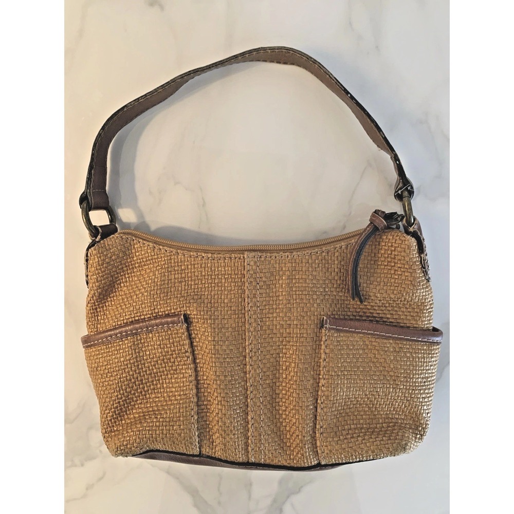 Fossil Genuine Classic 1954 Shoulder Bag Purse Brown Woven Hobo Striped Lining! - Picture 4 of 8